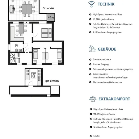 Blauer Stein 7a Haus - 6 Wohnungen, 15 Schlafzimmer アパート