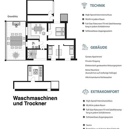 Blauer Stein 7a Haus - 6 Wohnungen, 15 Schlafzimmer アパート プルハイム