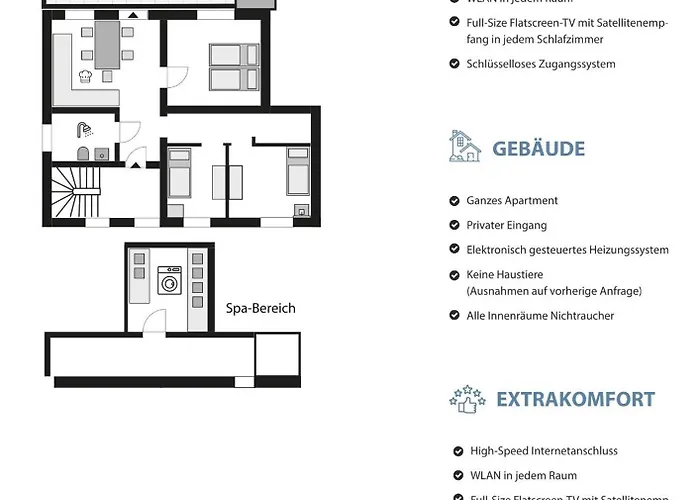 Blauer Stein 7a Haus - 6 Wohnungen, 15 Schlafzimmer 公寓